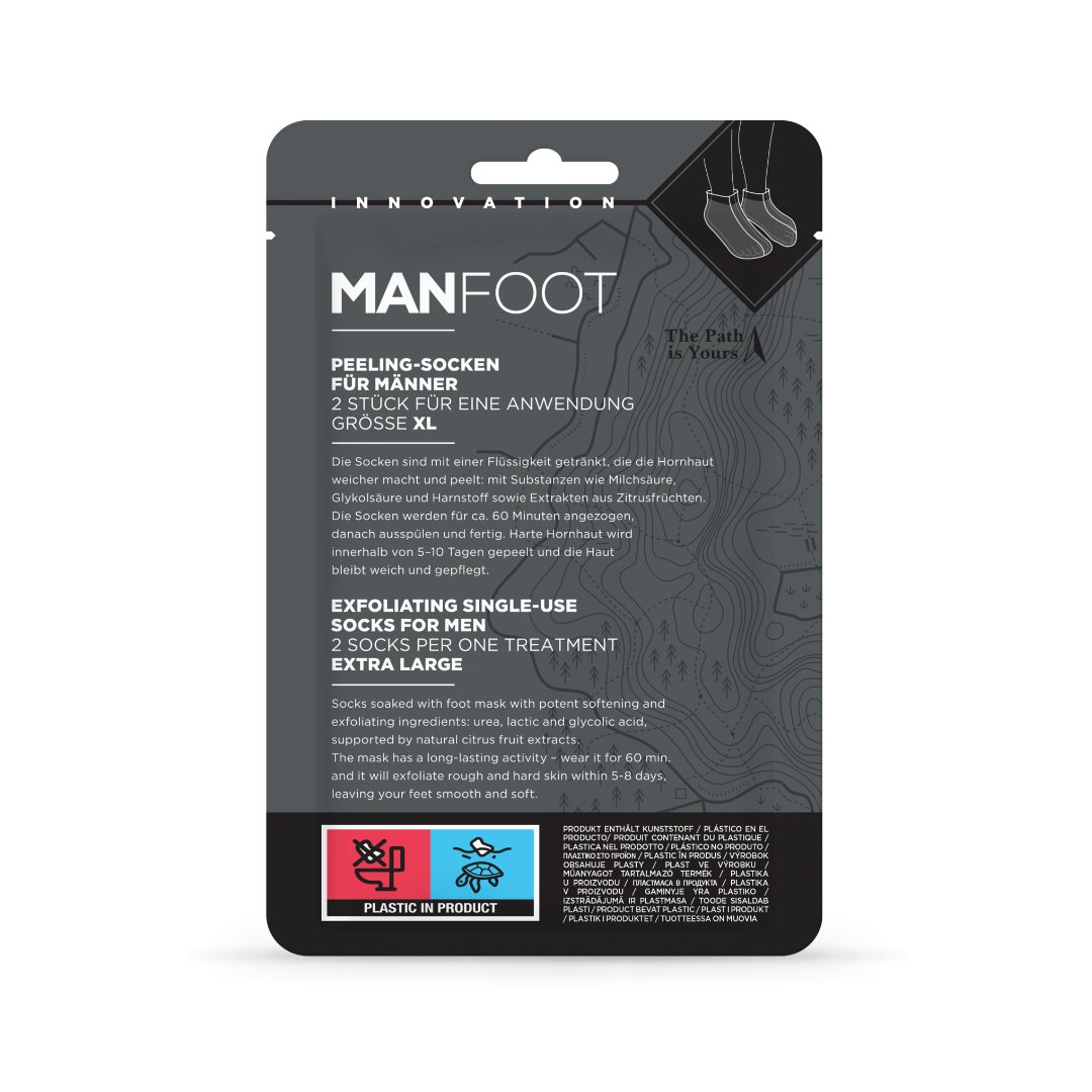 MANFOOT Exfoliačné ponožky pre muža, 1 pár