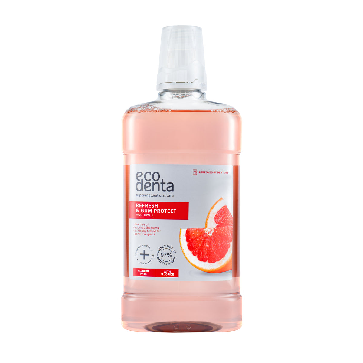 ECODENTA Osviežujúca ústna voda s antibakteriálnymi účinkami, 500 ml