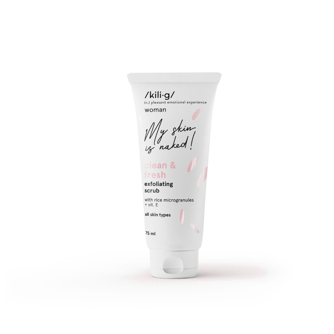 KILIG Čistiaci a osviežujúci peeling s mikrogranulami z ryže a vitamínom E 75 ml