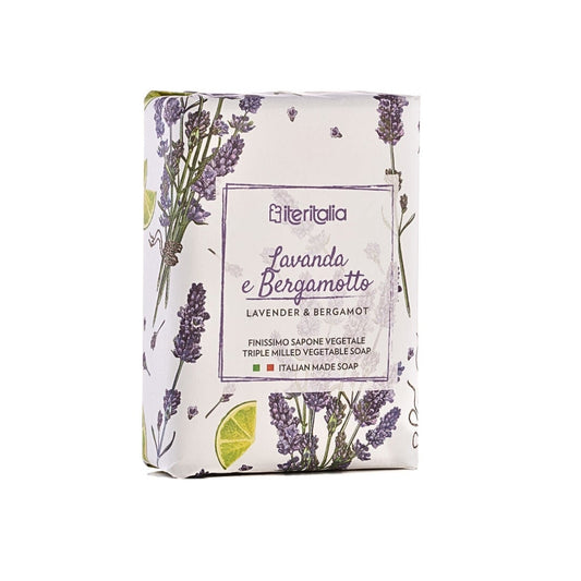 Iteritalia Talianske rastlinné mydlo Levanduľa a Bergamot, 125 g