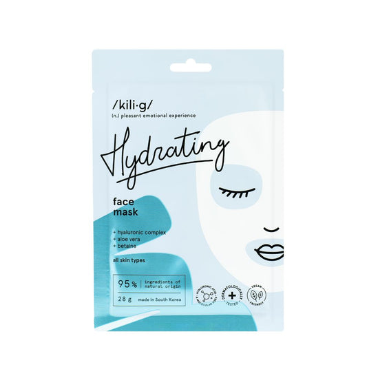 KILIG Hydratačná textilná pleťová maska, 28g