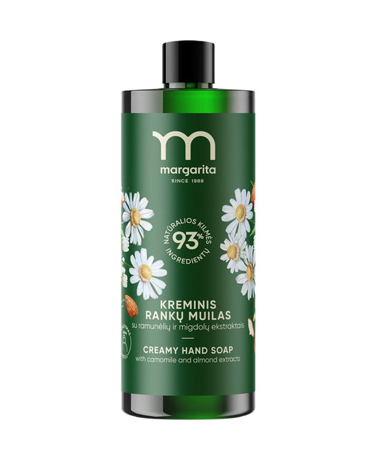 MARGARITA Krémové mydlo na ruky s výťažkom z harmanček a mandlí - náhradná náplň, 400 ml