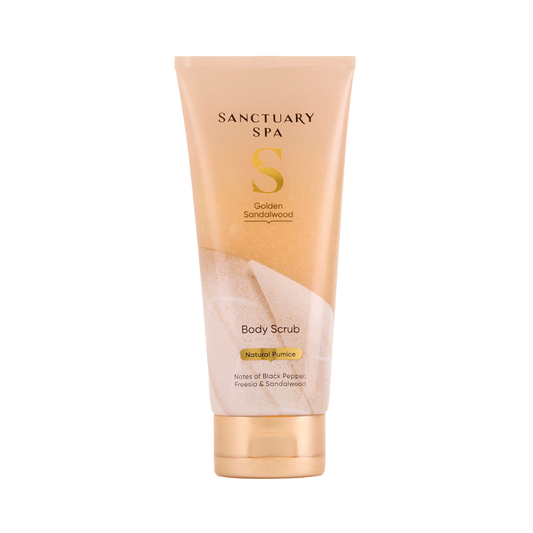 Sanctuary Spa Telový peeling GOLDEN SANDALWOOD, 200 ml