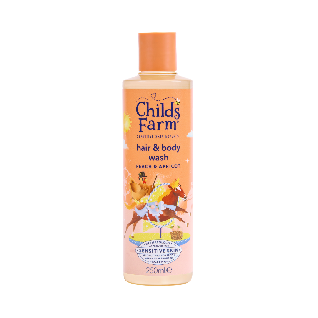 Childs Farm Umývacia emulzia na vlasy a telo - broskyňa a marhuľa, 250 ml