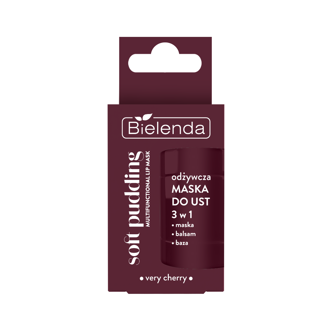 Bielenda SOFT PUDDING Výživná maska na pery 3v1, Very Cherry, 12 g