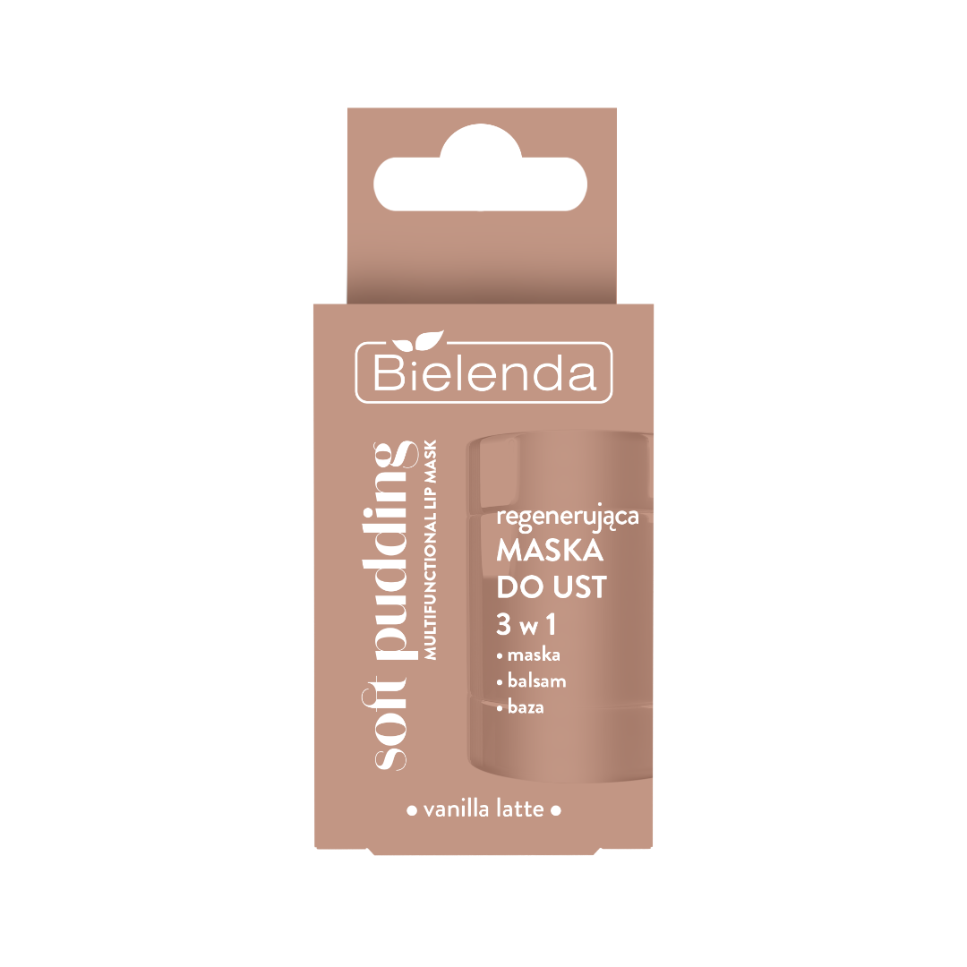 Bielenda SOFT PUDDING Regeneračná maska na pery 3v1, Vanilla Latte, 12 g