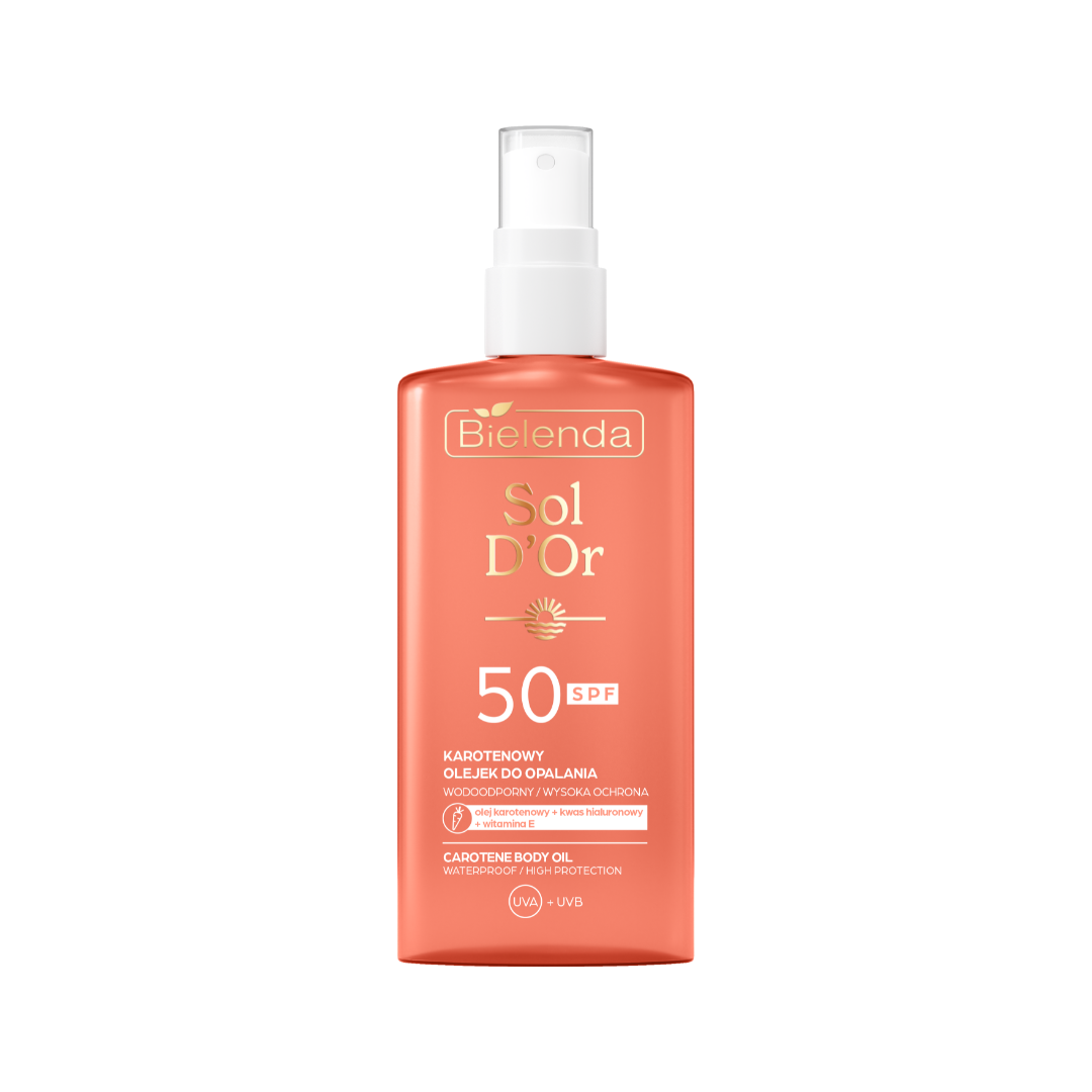 Bielenda Sol d'Or Opaľovací olej s karoténom SPF 50, 150 ml