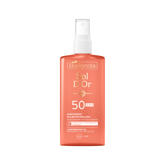 Bielenda Sol d'Or Opaľovací olej s karoténom SPF 50, 150 ml