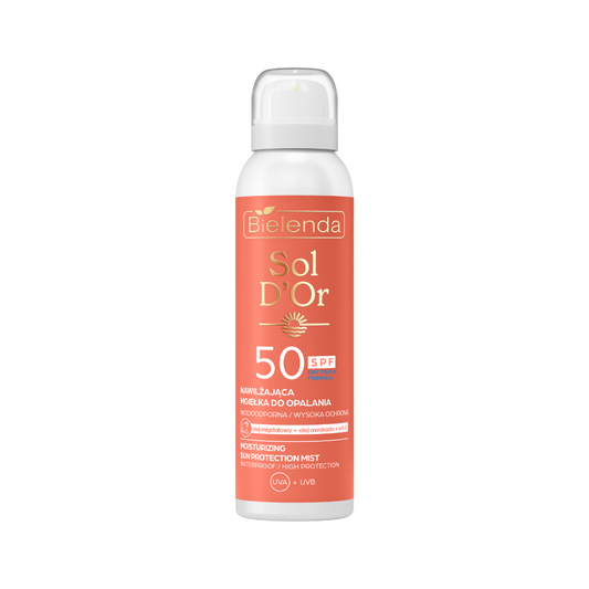 Bielenda Sol d'Or Vodeodolná hmla na telo s SPF 50, 100 ml