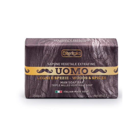 Iteritalia Rastlinné mydlo pre mužov - Korenisté drevo, 250g