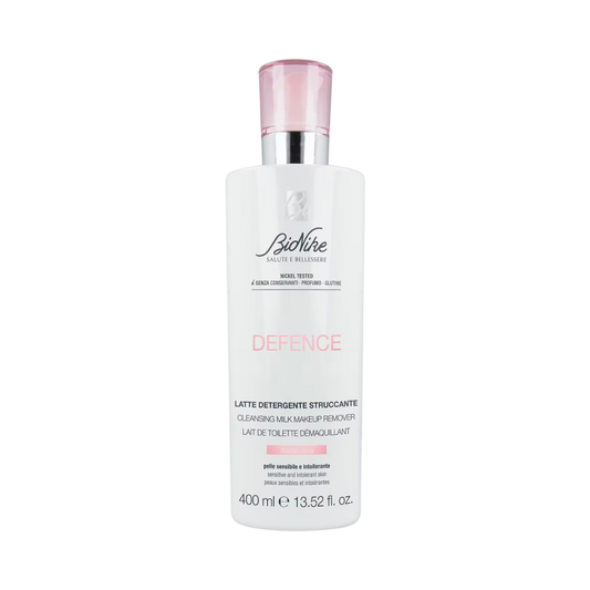 BioNike DEFENCE Čistiace mlieko na tvár, oči a pery, 400 ml