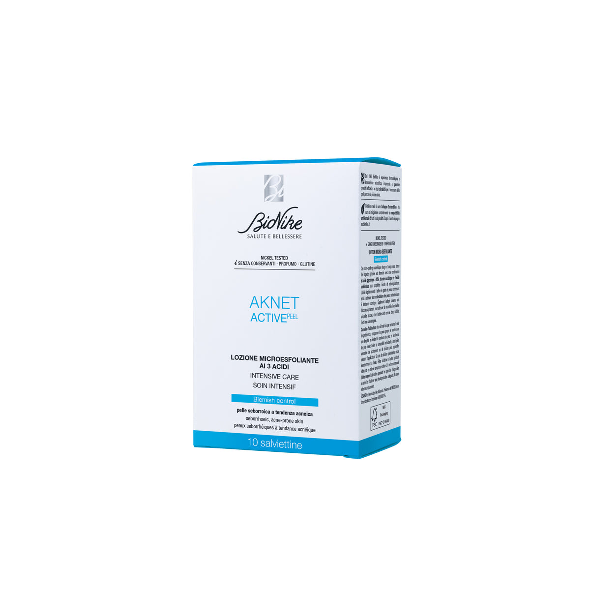 AKNET ACTIVE PEEL - Mikroexfoliačné tonikum s 3 kyselinami, 10 ks (10/2026)