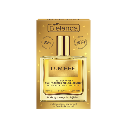 Bielenda LUMIERE Multifunkčný suchý olej na tvár, telo a vlasy, 50 ml