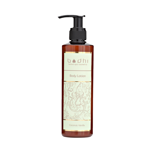 Bodhi Herbal Spa Telové mlieko na suchú pokožku Kokos a Vanilka, 250 ml