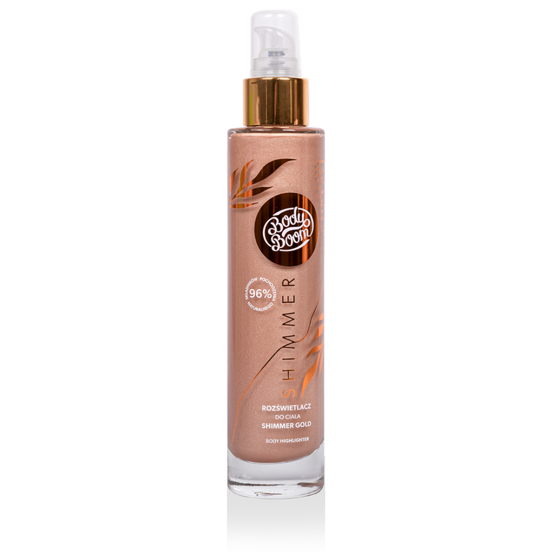 BodyBoom Rozjasňujúci telový púder na telo SHIMMER GOLD, 100 ml