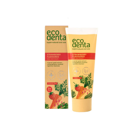 ECODENTA Detská zubná pasta s príchuťou Lesná jahoda, 75 ml