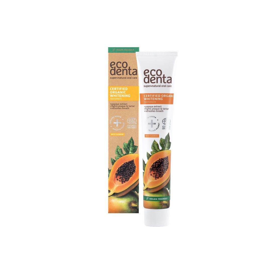 ECODENTA BIO Certifikovaná zubná pasta s výťažkom z papáje, 75 ml