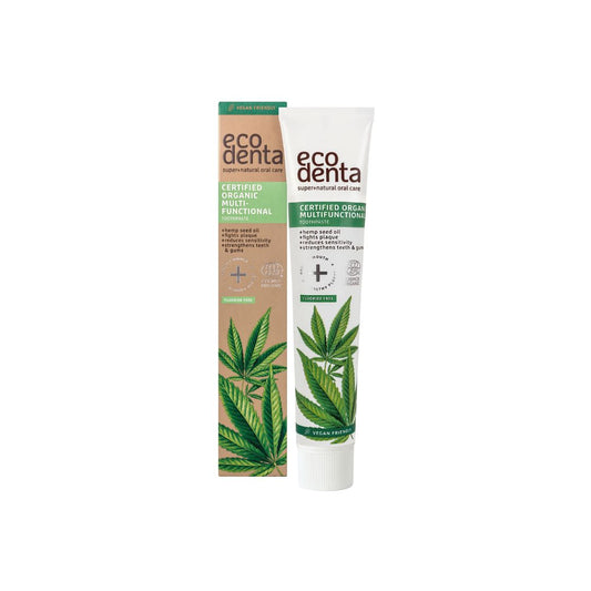 ECODENTA BIO certifikovaná zubná pasta s konopným olejom, 75 ml