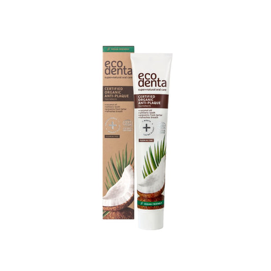ECODENTA BIO Certifikovaná zubná pasta s kokosovým olejom, 75 ml