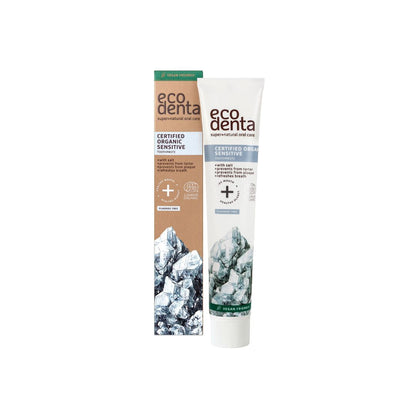 ECODENTA BIO Certifikovaná zubná pasta na citlivé zuby s prírodnou soľou, 75 ml