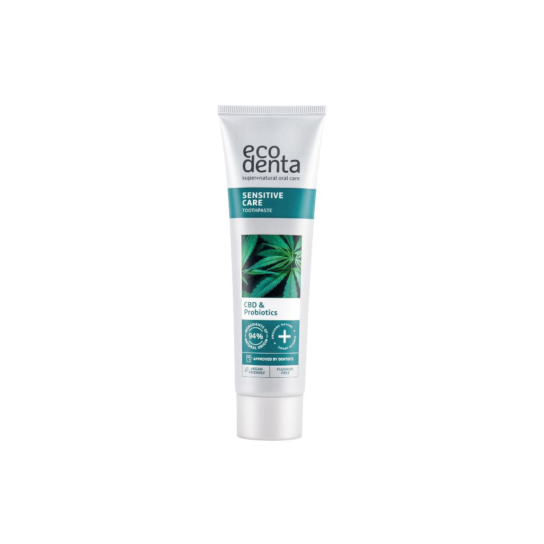 ECODENTA sensitive zubná pasta s CBD a probiotikami, 100 ml