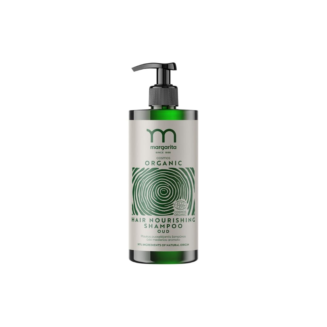 MARGARITA Cosmos Organic Vyživujúci šampón na vlasy s vôňou dreva oud, 400 ml