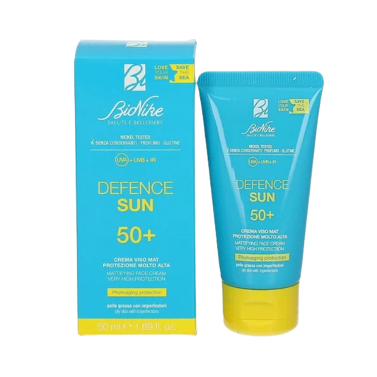 BioNike DEFENCE SUN 50+, Opaľovací krém na mastnú a nedokonalú pleť, 50 ml