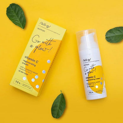 KILIG Regeneračný krém s vitamínom C, s kyselinou hyalurónovou a vitamínom E, 50 ml