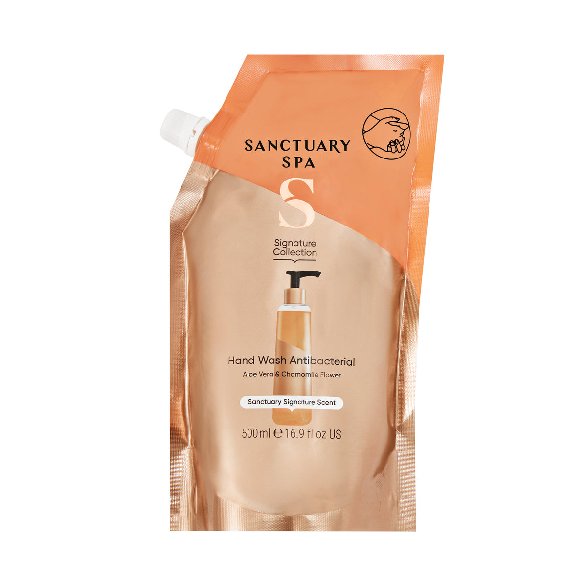 Sanctuary Spa Antibakteriálne tekuté mydlo na ruky - náhradná náplň, 500 ml