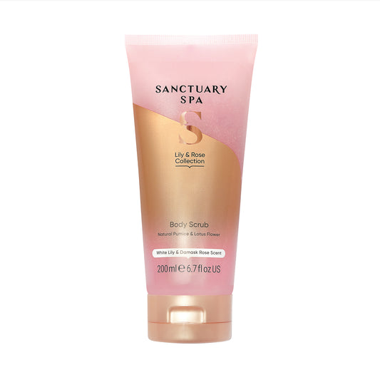 Sanctuary Spa Telový peeling ľalia a ruža, 200 ml