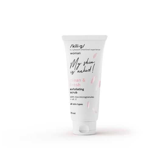 KILIG Čistiaci a osviežujúci peeling s mikrogranulami z ryže a vitamínom E 75 ml